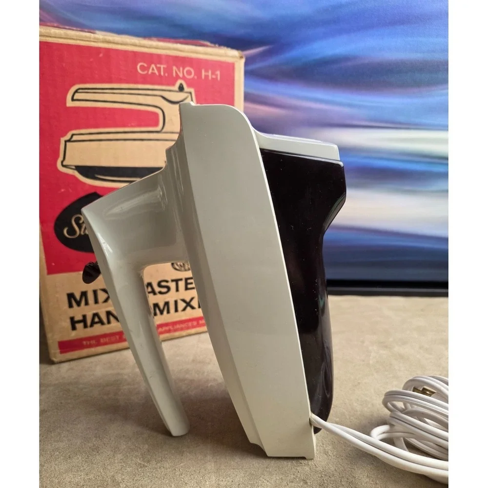 Vintage Sunbeam Mixmaster Hand Mixer, In Original Box, 1960's, Tested & Works